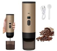 3-in-1 Coffee Machine with Capsules, Portable Espresso Maker, 15-Bar Espresso Machine, Office Travel Camping, Home (Champagne)