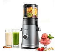 3-in-1 Cold Press Juicer, YASHE 152 mm Extra Large Feed Chute Juicer Machine for Whole Fruits & Vegetables, 600W Slow Masticating Juicer with Nut Milk & Sorbet Function, Easy to Clean, BPA-Free
