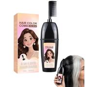 3-in-1 Comb for Hair Coloring with Integrated Brush,Portable Hair Dye Comb For Gray Hair Coverage,3 in 1 Instant Dye,Plant Extract Hair Dye,Gentle Gray Hair Coverage,for Women Men (Coffee Brown)