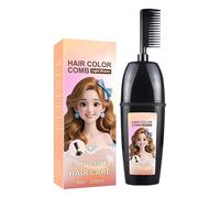 3-in-1 Comb for Hair Coloring with Integrated Brush, Portable Hair Dye Comb for Gray Hair Coverage, Plant Extract Hair Dye, Waterproof and Sweatproof, Instant Hair Root Touch-Up Stick (Light Brown)