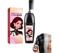 3-in-1 Comb for Hair Coloring with Integrated Brush - Portable Hair Dye Comb for Gray Hair Coverage, Plant Extract Hair Dye, Waterproof & Sweatproof, No Mixing, No Mess, Just Results (Retro Red)