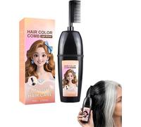 3-in-1 Comb for Hair Coloring with Integrated Brush,Portable Hair Dye Comb for Gray Hair Coverage,Waterproof & Sweatproof, One Step Hairs Coloring, No Mixing, No Mess, Just Results (Light Brown)