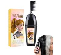 3-in-1 Comb for Hair Coloring with Integrated Brush, Portable Hair Dye Comb for Gray Hair Coverage - Waterproof and Sweatproof, One StepHair Coloring, No Mixing, No Mess, Just Results (golden brown)