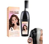 3-in-1 Comb for Hair Coloring with Integrated Brush, Portable Hair Dye Comb for Gray Hair Coverage - Waterproof and Sweatproof, One StepHair Coloring, No Mixing, No Mess, Just Results (coffee brown)