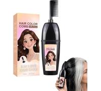 3-in-1 Comb for Hair Coloring with Integrated Brush, Portable Hair Dye Comb for Gray Hair Coverage - Waterproof and Sweatproof, One StepHair Coloring, No Mixing, Easy to use, 200ml (Coffee Brown)