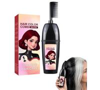 3-in-1 Comb for Hair Coloring with Integrated Brush, Portable Hair Dye Comb for Gray Hair Coverage - Waterproof and Sweatproof, One StepHair Coloring, No Mixing, No Mess, Just Results (retro red)
