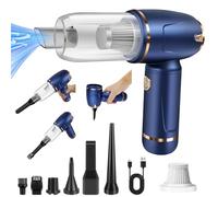 3 in 1 Compressed Air Duster Cleaner with 2x 2.0Ah Batteries, 11000PA Power Cordless Air Duster, Electric Air Blower Rechargable,Compressed Air Gun,Handheld Computer Vacuum for Computer, Keyboard, Car