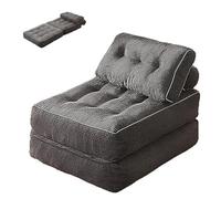 3 in 1 Convertible Sofa Beds Chair, Sleeper Sofa Bed for Adults Corduroy Fabric Button Tufted for Living Room, Dorm, Guest Room Single Size,Gray