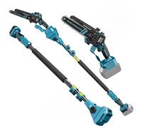 3-in-1 Cordless 6&8 inch Pole Saw & Mini Chainsaw,Electric Pole Saw fit for Makita 18V,Automatic Oil System, Telescopic with Motor Head 180°, Adjustable Telescopic Pole up to 15FT
