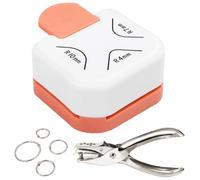 3 in 1 Corner Rounder Punch, Hole Punch 3Way Corner Cutter with Hole Paper Puncher and Loose Leaf Binder Ring, Laminate, DIY Crafts, Card Making and Scrapbooking Crafting Handmade