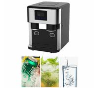 3 In 1 Countertop Ice Maker with Crusher, Makes Ice, Ice Water, Crushed Ice, Fast 7-9 Minute Production, Dual Water Intake, Ideal for Home and Bar Use