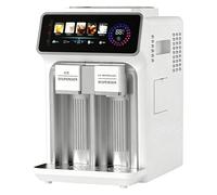 3-in-1 Countertop Nugget Ice Maker, Commercial Ice Machine with LCD Display, 15kg/24H, Making 5℃ Cold Water & Smoothie, 5 Presets, 12PCS/Time, for Home Office Bar