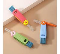 3 in 1 Cup Lid Cleaning brush, Portable Crevice Cleaning Brush for Baby Bottle Gap Tight Spaces Cup, Multifunctional Rotatable Cup Lid Cleaner Cup Mouth Scrubber (3PCS-B)