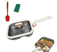 3-in-1 Cup-Shaped Large Capacity Pan, Nonstick Titanium Ceramic Omelette Skillet Pancake Pan, Anti-Scalding Heightened Handle with Lid for Gas Induction Cooker (with lid)