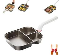 3-in-1 Cup-Shaped Large Capacity Pan, Nonstick Titanium Ceramic Omelette Skillet Pancake Pan, Suitable for Gas Stoves and Induction Cooktops (Universal Type)