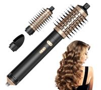3 in 1 Curl Brush Heat Brush, 200 Millions Negative Ionic Hair Styler, Hair Dryer Set with 38/50MM Thermal Brush & Dryer, Detachable Head, Hot Brush Creates Root Volume and Loose Curls (Black)