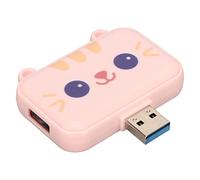 3 in 1 Cute USB Hub, USB A to USB3.0 and USB2.0X 2 Adapter, 5Gbps Multiport USB Docking Station, USB Data Splitter, for Laptop and PC, Girls Student Gift ()