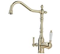 3-in-1 d Kitchen Faucet - 360° Swivel Antique Tap with Dual Handles & Drinking Water Filter - Ele Sink Mixer for Home & Kitchen Use