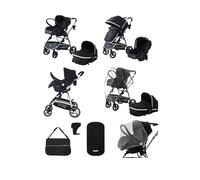 3 in 1 Deluxe Pushchair Stroller Groundlevel Black One Size