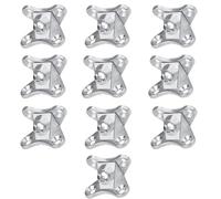 3 in 1 Detachable Corner Braces, Upgraded L Shaped Corner Brackets Butterfly Design Corner Support with Screws Angle Corner Braces Connecting Parts for Wooden Furniture Cabinet Shelves(10pcs Sliver