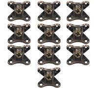 3 in 1 Detachable Corner Braces, Upgraded L Shaped Corner Brackets Butterfly Design Corner Support with Screws Right Angle Braces Connecting Parts for Wooden Furniture Cabinet Shelves(10pcs Bronze