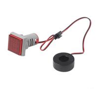 3-in-1 Digital Panel Meter Showing Voltage Current And For Frequency Readings On Square Led Screen For Industrial Electrical Monitoring With Accuracy Plus Or Minus Two Percent Error Margin Unit(red)