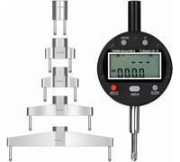 3-in-1 Digital Radius Gauge: Depth & Micrometer Tool, 0.5" Depth, Interchangeable Jaws 10-100mm, Radius 5-700mm