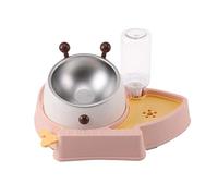 3 In 1 Dog Feeder Set Tilted For Food Bowl Anti-Vomiting Raised Bowls With Water Dispenser Easy To Disassemb Dog Water Food Bowl Dispenser Combo Set Elevated