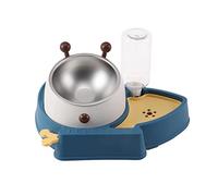 3 In 1 Dog Feeder Set Tilted For Food Bowl Anti-Vomiting Raised Bowls With Water Dispenser Easy To Disassemb Dog Water Food Bowl Dispenser Combo Set Elevated