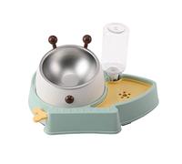 3 In 1 Dog Feeder Set Tilted For Food Bowl Anti-Vomiting Raised Bowls With Water Dispenser Easy To Disassemb Dog Water Food Bowl Dispenser Combo Set Elevated