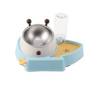 3 In 1 Dog Feeder Set Tilted For Food Bowl Anti-Vomiting Raised Bowls With Water Dispenser Easy To Disassemb Dog Water Food Bowl Dispenser Combo Set Elevated