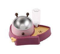 3 In 1 Dog Feeder Set Tilted For Food Bowl Anti-Vomiting Raised Bowls With Water Dispenser Easy To Disassemb Dog Water Food Bowl Dispenser Combo Set Elevated