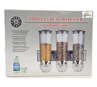 3 in 1 Dry Food Triple Cereal Dispenser Machine Oatmeal, nuts BLACK STAND & TOP