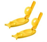 3 in 1 Dumpling Maker for Homemade Dumplings - DIY Dough Presser Kitchen Gadget, Adjustable Thickness with Non-, 2 Pcs Set(Yellow)