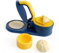 3 in 1 Dumpling Maker Machine for Adult Kids, Dumpling Skin Maker Dumpling Moulds, Home Manual Dumpling Making Tool, Happy & Easy to Make Dumplings for New Year (Blue)