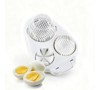 3-in-1 Egg Slicer for Hard Boiled Eggs - Stainless Steel Multipurpose Egg Cutter, Ideal Three Way Egg Slicer & Kitchen Chopper Tool