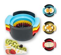 3 in 1 Egg Slicer, Multifunctional Eggs Cutter, Plastic with Stainless Steel Wire Kiwi Cutters for Boiled Tomatoes, Mushroom Strawberry Fruit Separator
