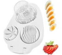 3 in 1 Egg Slicer,Press-Type Egg Chopper Tool,Stainless Steel Multi-Fruit Cutter for Hard Boiled Eggs or Strawberries Mushrooms Tomatoes Avocado