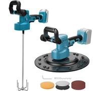 3 in 1 Electric Cordless Cement Paddle Mixer, Mortar Trowel and Wall Sander, Compatible with Makita 18V Battery, 3800W 6 Speed Plaster Mixer for Mixing, Levelling, Polishing(No Battery)