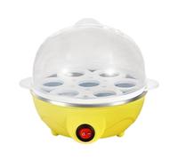 3 in 1 Electric Egg Cooker, 7-Egg Capacity Egg Boiler & Steamer, Omelette Maker Kitchen Appliance for Soft/Hard Boiled Eggs, Easy Breakfast Cooker, Auto shut-off (Yellow)