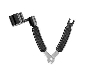 3 in 1 Electric Guitar String Winder for Volume String Clipping Pulling Cone, plastic black, by DownBeat