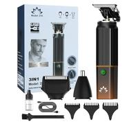 3-in-1 Electric Hair Clipper, Shaver, Nose Hair Trimmer Kit for Men - Professional Grooming Set with Precision Blades, Rechargeable Cordless Design, and Multiple Attachments