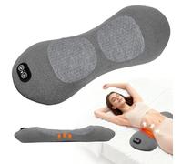 3-in-1 Electric Lumbar Support Pillow with Heat & Massage, Ergonomic Memory Foam Lower Back Massager, Smart Air Lift Technology for Pain Relief (A)