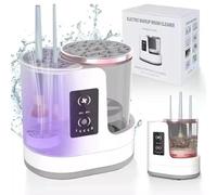 3 IN 1 Electric Makeup Brush Cleaner Machine With Makeup Brush Dryer-Holder-Portable Automatic USB Cosmetic Brushes Cleaner Tool for All Size Beauty Makeup Brush Set,Contour, Eyeshadow, Blush Brush