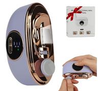 3-in-1 Electric Nail Clippers and Nail Files with LED Light & Chip Storage Box, Safe Quiet Nail Clippers for Baby Elderly Adults Travel Care Low Vision, Gift for Home (Purple)
