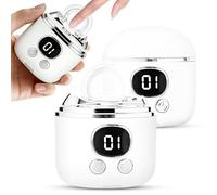 3-in-1 Electric Nail Clippers and Polisher, 3-Speed Automatic Fingernail Trimmer with 2.5x Magnification for Seniors, Adults, Children, Width/Narrow Blades, Low Noise, White