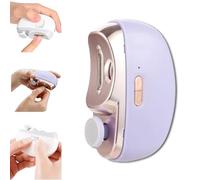 3 in 1 Electric Nail Clippers, Automatic Baby Nail Trimmer Electric with Polishing & 2 Speeds, USB Rechargeable Nail Clipper for Kids/Seniors/Adults, Low Noise & LED Light (Purple)