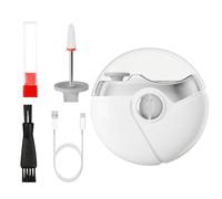 3-in-1 Electric Nail Clippers, Nail Trimmer, Nail Polisher, Nail Remnants with Light, Wireless 2-Speed Nail Clippers, No Noise Fingernail Clippers for Babies and Adults (White)
