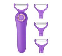 3-in-1 Electric Peeler | Auto Blade for Fruits/Vegetables | 3 Interchangeable Blades | USB Charging,Battery Capacity 1500 mAh | Kitchen, Travel, Camping (PL907-PURPLE)