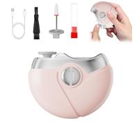 3 in 1 Electric Polishing Automatic Nail Clippers - 2026 Upgraded Rotary Nail Trimmer with 2 Speed Settings, Removerable Nail Polish, Painless Nail Beauty Tool for Elderly, Adults (Pink)